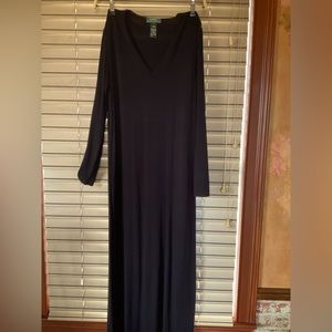 Long Black dress.
